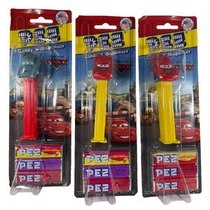 Disney Pixar Cars 2 Finn McMissile & Lightning McQueen PEZ Dispensers Collectibl